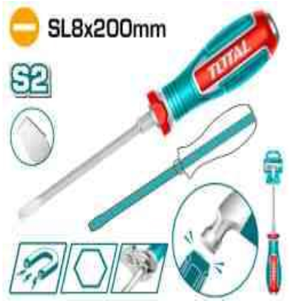 Tua vít dẹp đóng xuyên SL8x200mm Total TGTSL8200 3 tua vit dep dong xuyen sl8x200mm total tgtsl8200 1749612376