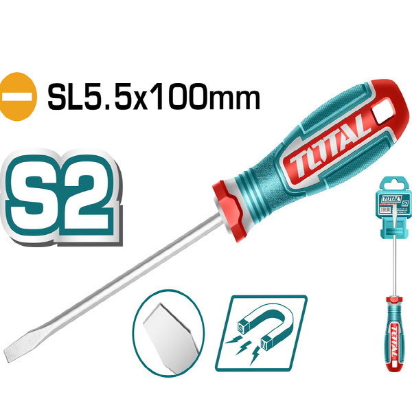 Tua vít dẹp từ tính SL5.5x100mm Total TSDSL5100 2 tua vit dep tu tinh sl55x100mm total tsdsl5100 1757652806
