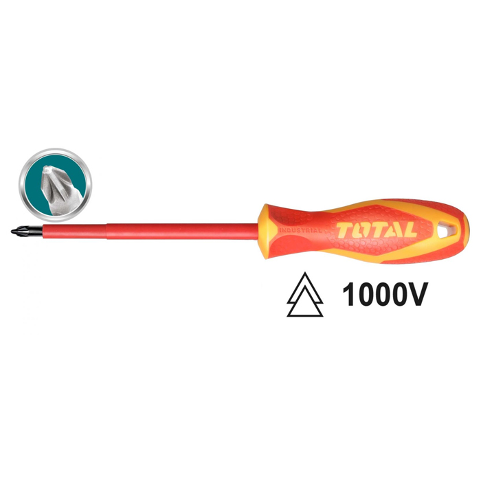Tuốc nơ vít bake cách điện 1000V Total THTISPZ180 PZ1x80mm