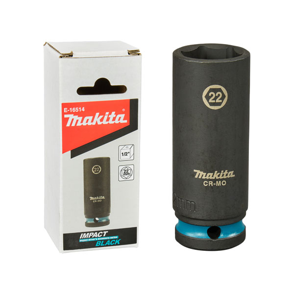 Tuýp dài siết bu lông 1/2" IMPACT BLACK Makita E-16514 (22mm x 82mm) 2 tuyp dai siet bu long 1 2 impact black makita e 16514 22mm x 82mm 1753327532