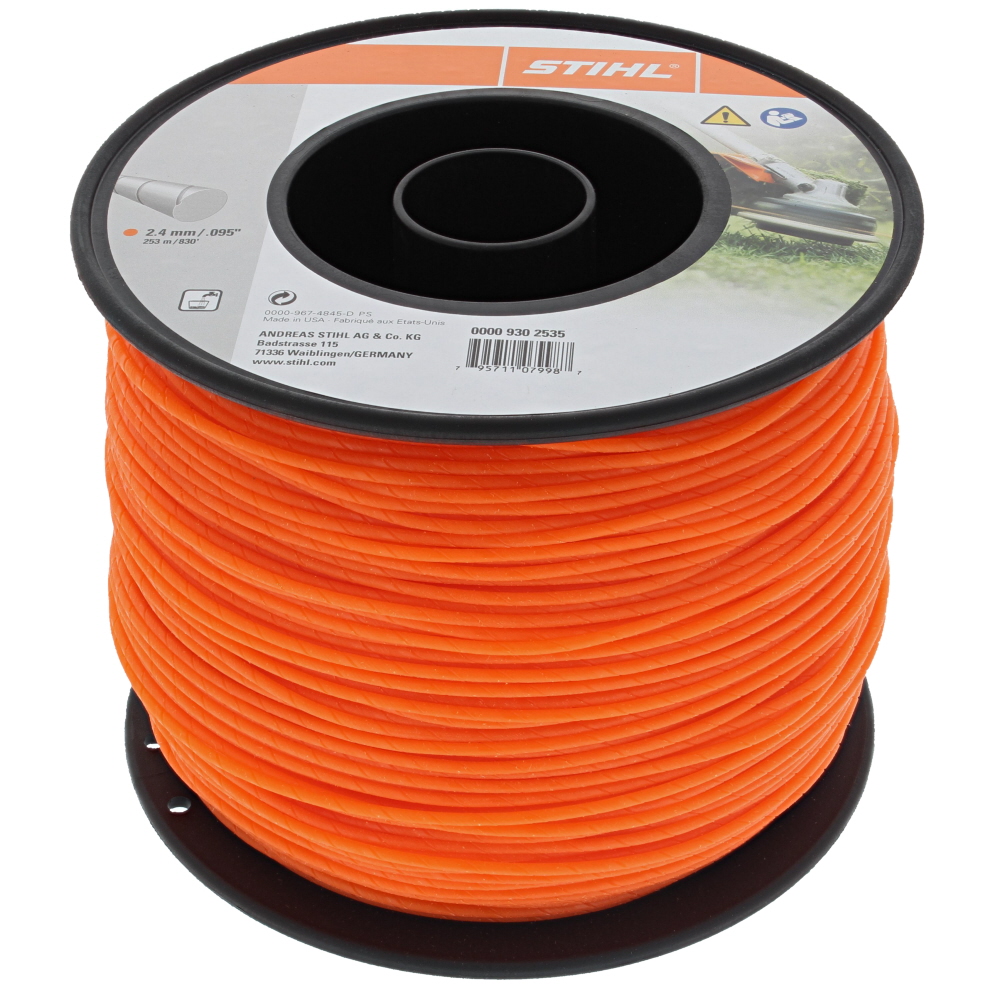 Dây Tròn Yên Tĩnh Ø 2,4 Mm X 253 M Màu Cam STIHL 0000 930 2535