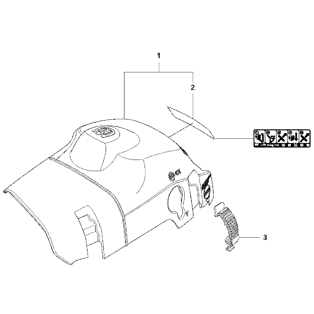 Sơ đồ Nắp xi lanh cho Husqvarna 140e 3 140e 3 1