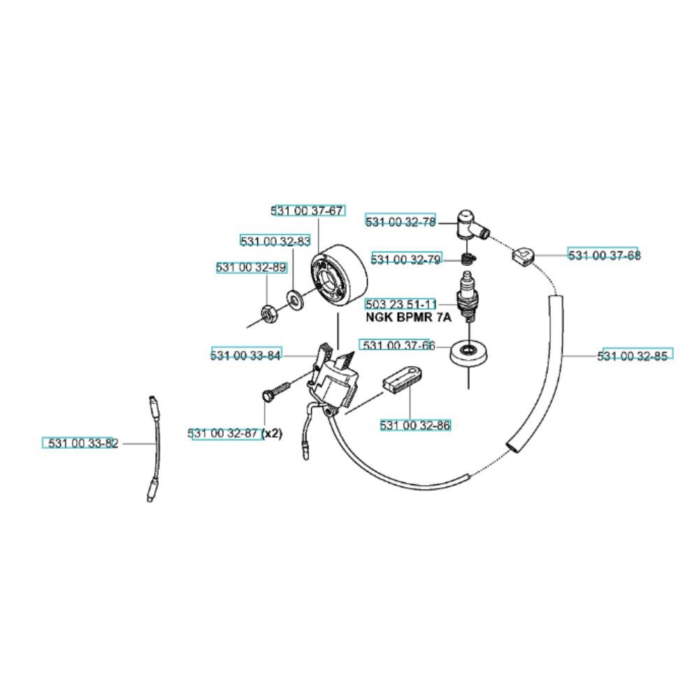 Sơ đồ Hệ Thống Đánh Lửa Husqvarna 165 BT 2 165bt 9