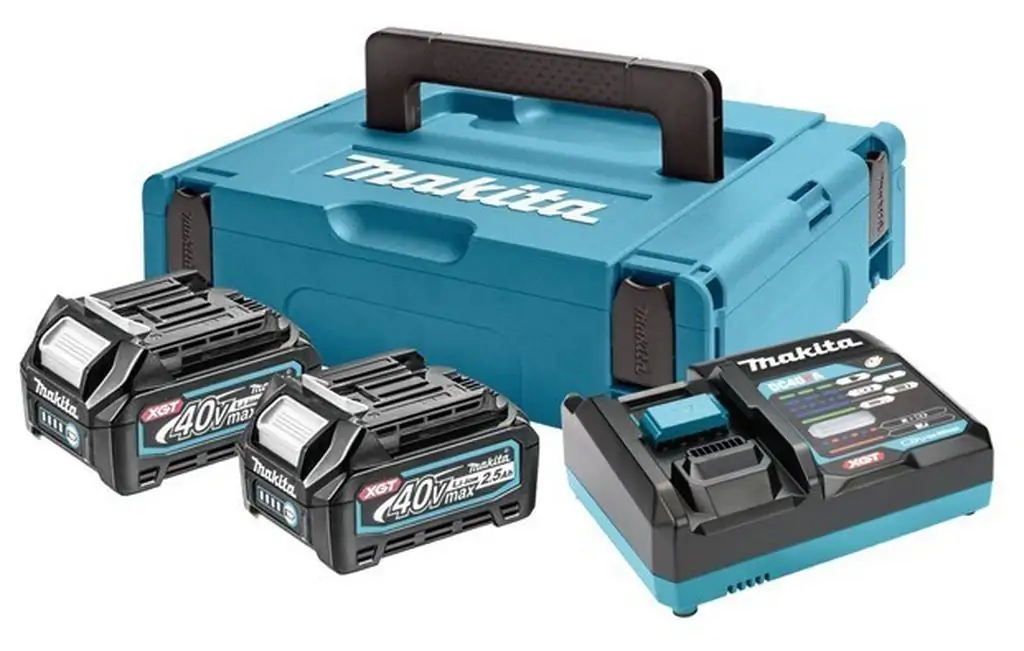 191J81-6 BỘ PIN SẠC Makita 40V 2.5AH (DC40RA + BL4025X2 + MAKPAC1) 191J81-6