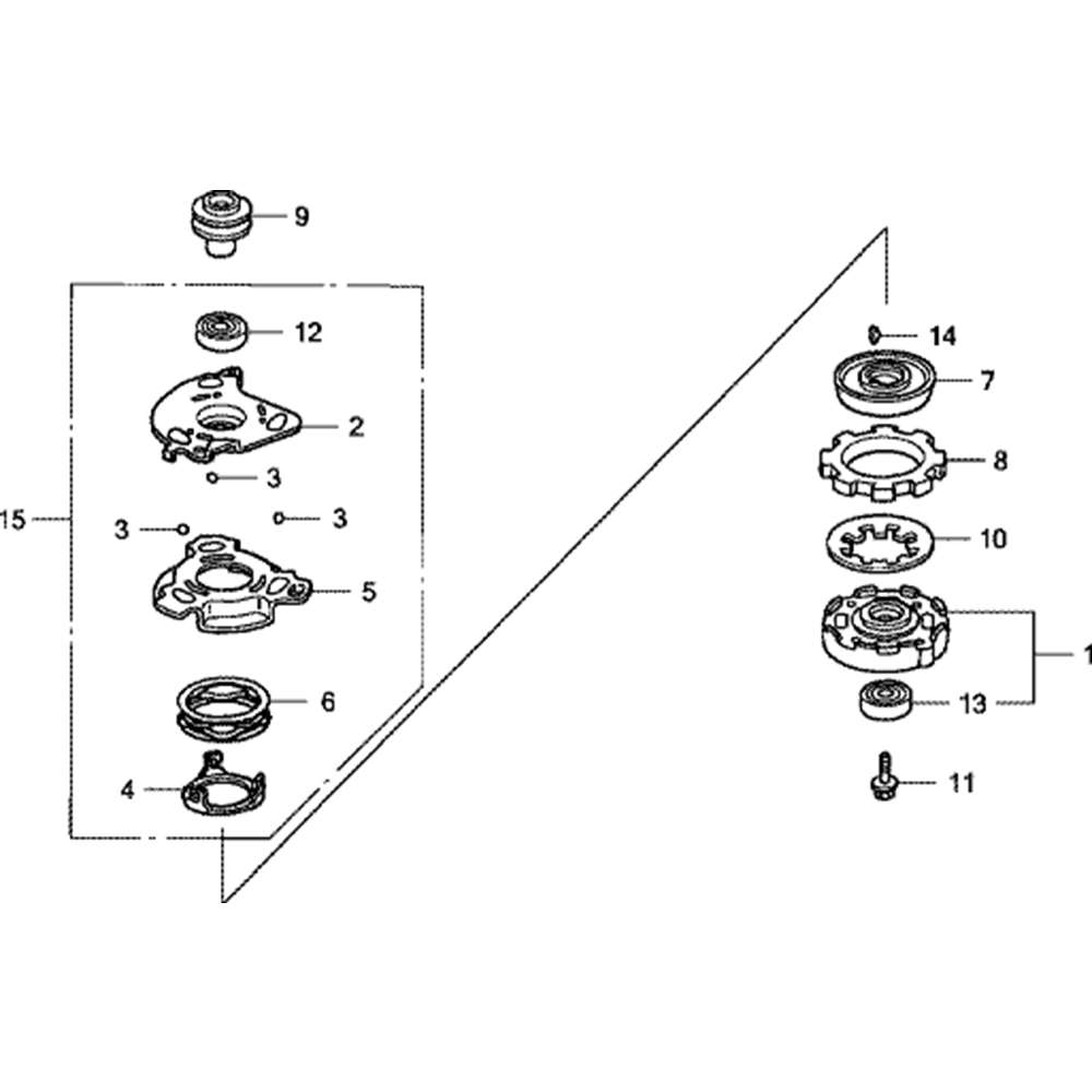 Sơ đồ Giá đỡ lưỡi cho Honda GCV160LA0 2 1gcv160la0 12
