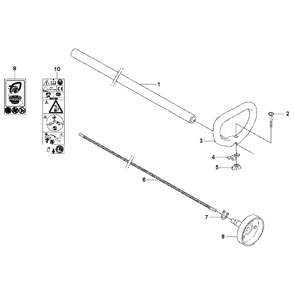 Sơ đồ Trục & Tay cầm cho Husqvarna 223L