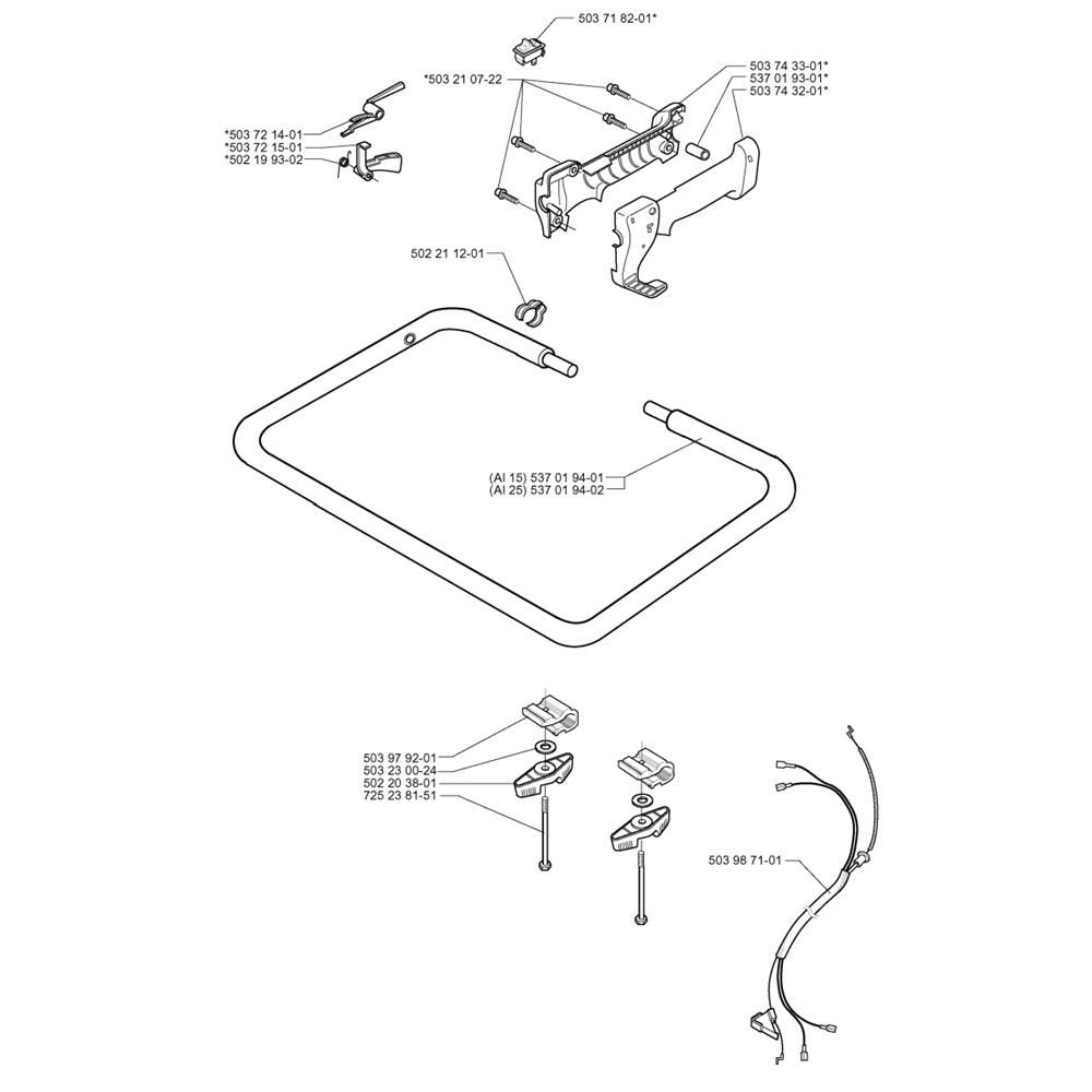 Sơ đồ Tay cầm & Điều khiển dành cho Husqvarna 2 225ai25 10