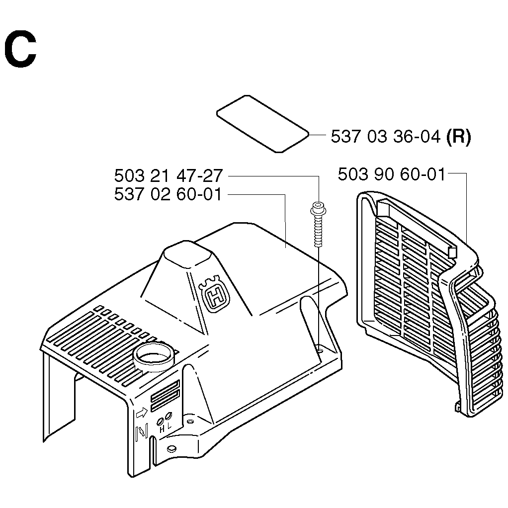 Sơ đồ Nắp xi lanh cho Husqvarna 227R 2 227r 003