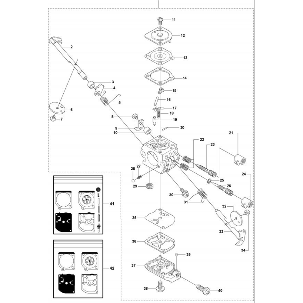 Sơ đồ Bộ chế hòa khí cho Husqvarna 323 EX