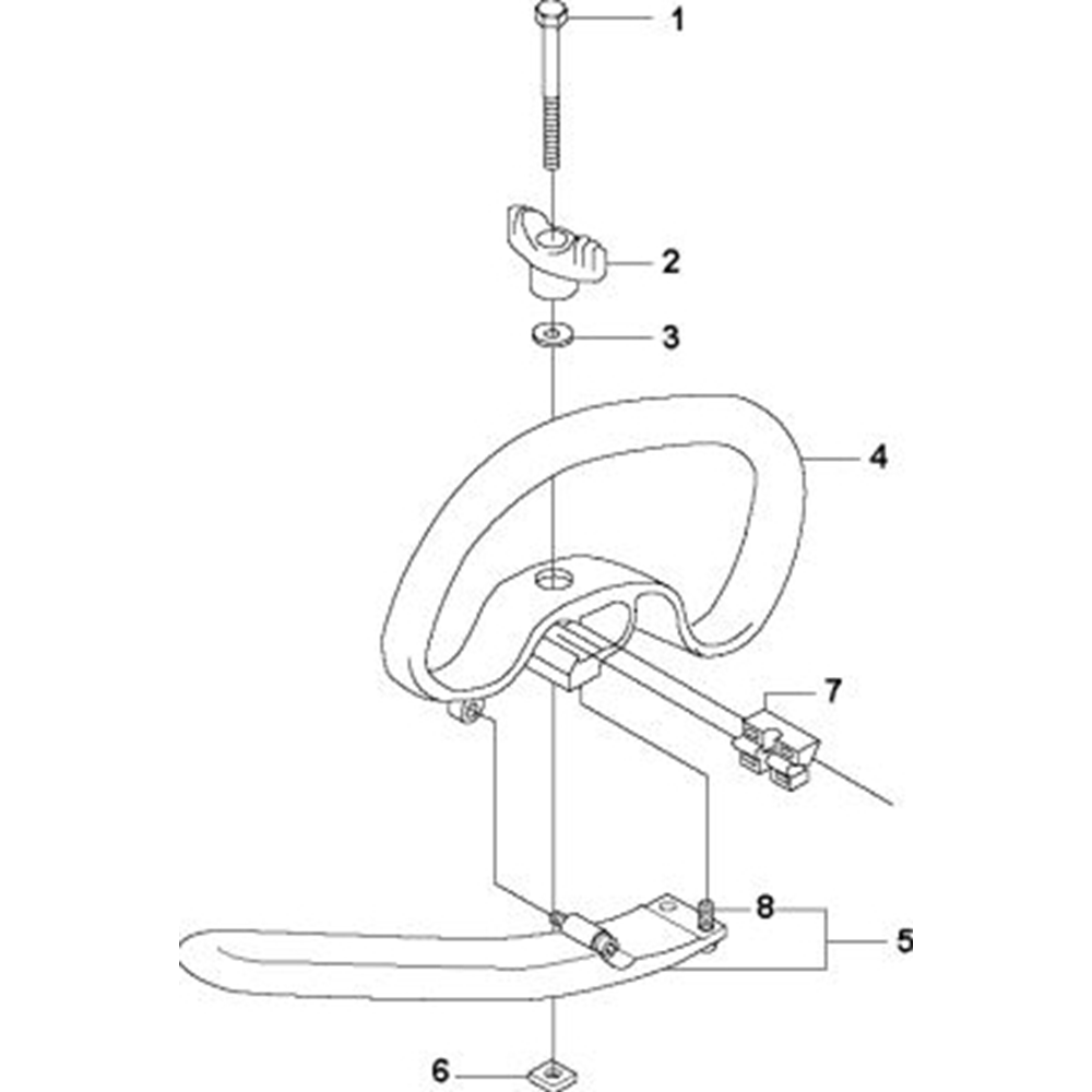 Sơ đồ Tay nắm-1 cho Husqvarna 335 LX