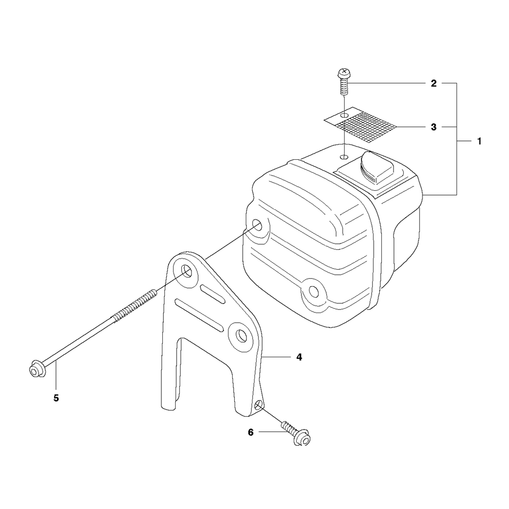 Sơ đồ Bộ giảm âm cho Husqvarna 550XPG 3 353 006