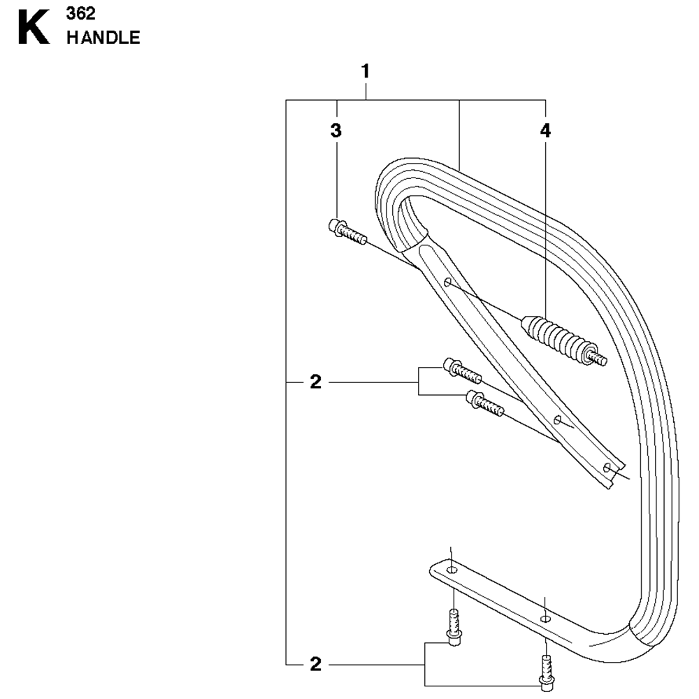Sơ đồ Lắp ráp tay cầm cho Husqvarna 362 3 362 010