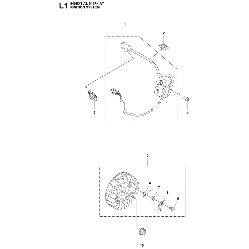 Sơ đồ Hệ Thống Đánh Lửa Husqvarna 545FXAT 2 545fxat 0011