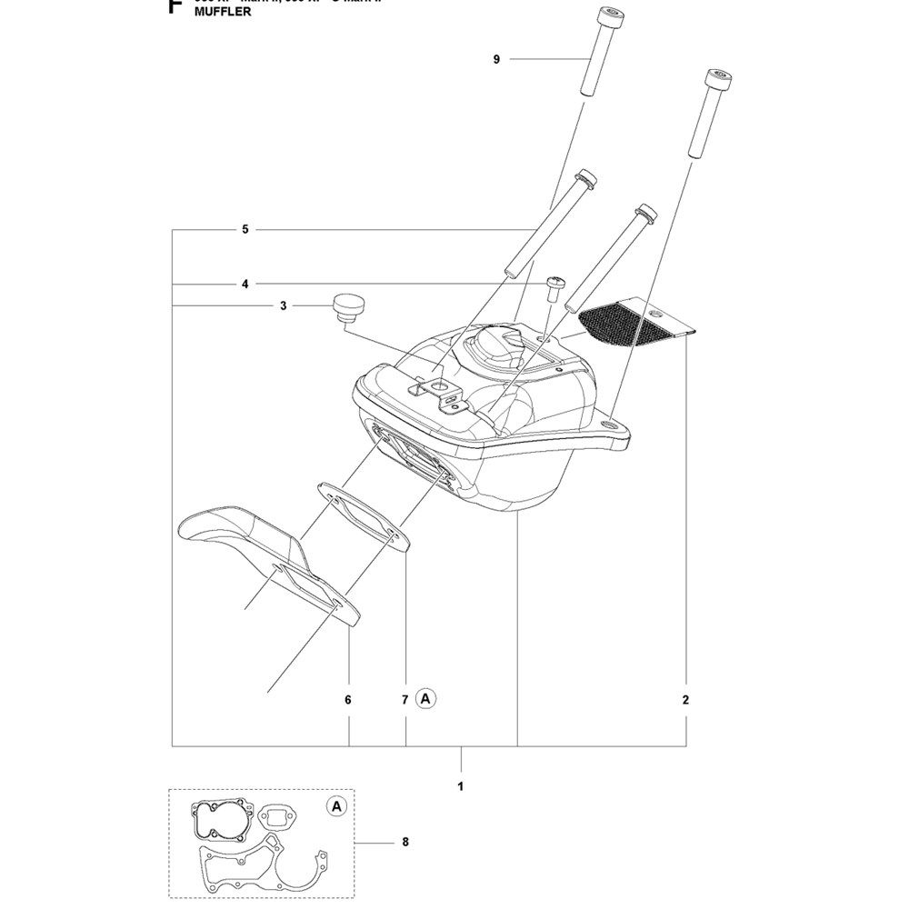 Sơ đồ Bộ giảm âm cho Husqvarna 550XPG 3 550xpg mark ii 12