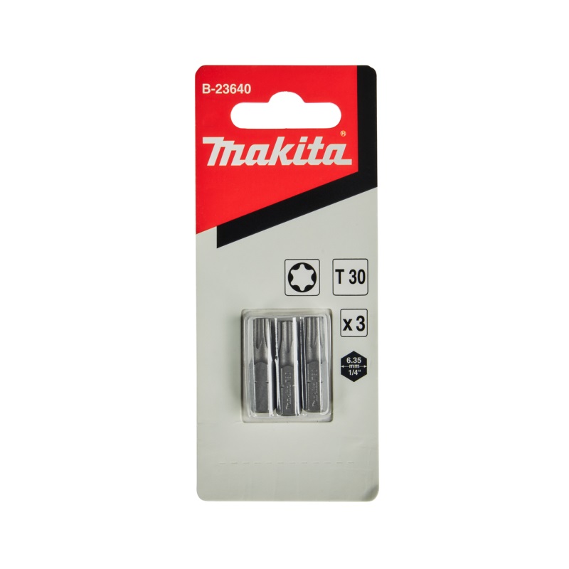 B-23640 Bộ Mũi Vặn Vít (3 cái/bộ), T 30-25mm 1 B-23640 Bộ Mũi Vặn Vít (3 cái/bộ), T 30-25mm