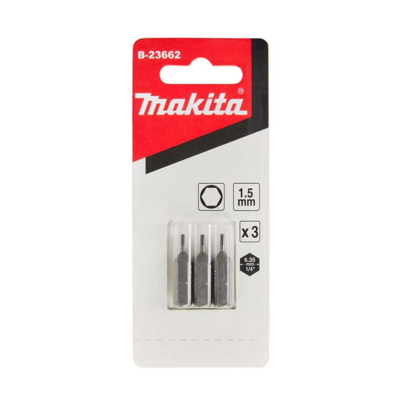 B-23662 Bộ Mũi Vặn Vít (3 cái/bộ), HEX 1.5-25mm 1 B-23662 Bộ Mũi Vặn Vít (3 cái/bộ), HEX 1.5-25mm