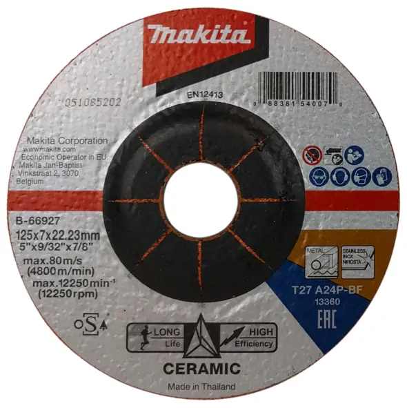 B-66927 Đá Mài Makita Hạt Ceramic 125mm