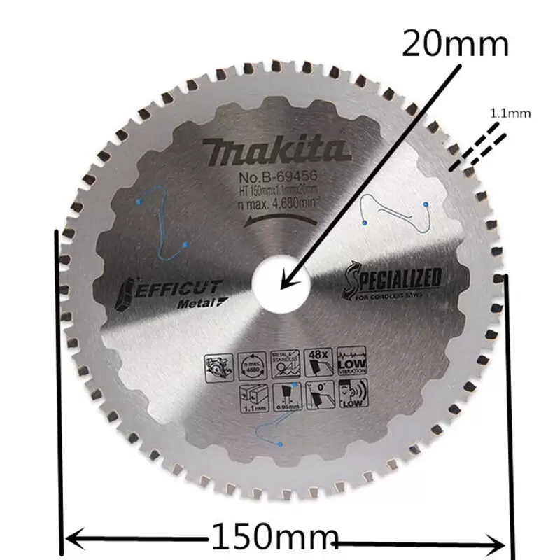 B-69456 LƯỠI CẮT SẮT EFFICUT MAKITA B-69456 (150X20X48T)