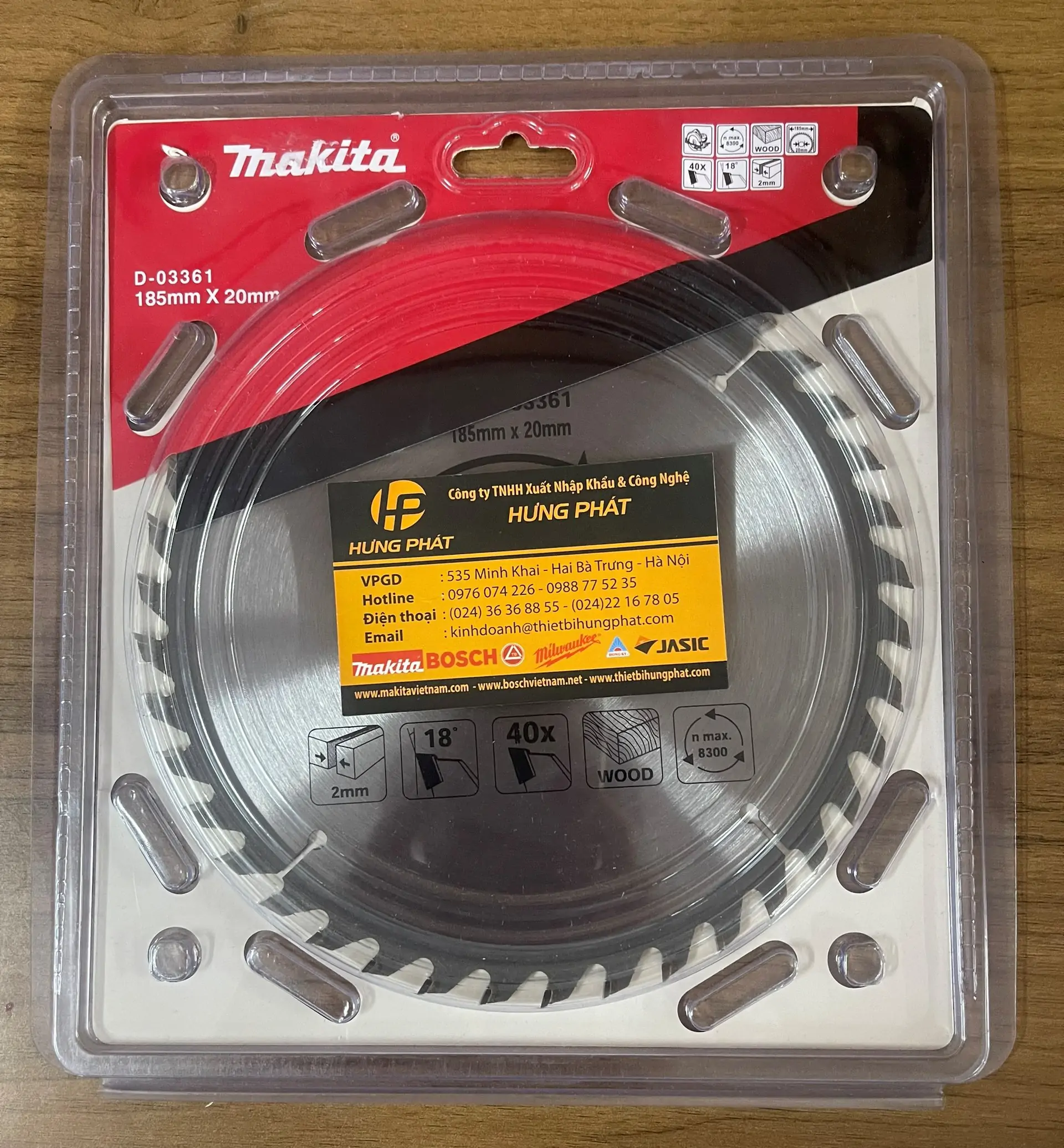 D-03361 Lưỡi cắt gỗ Makita D-03361 (185mm) 2 D 03361.jpg