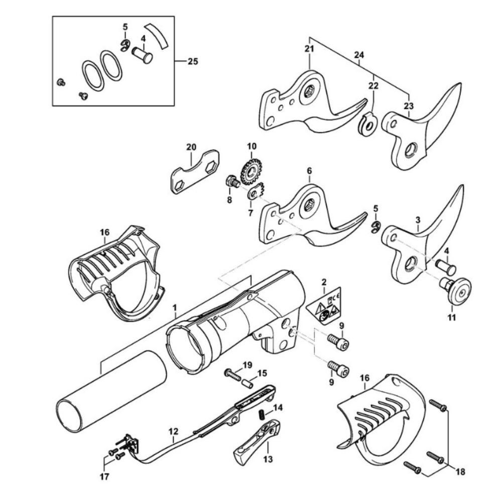 Sơ đồ Vỏ tay cầm cho Stihl ASA 85