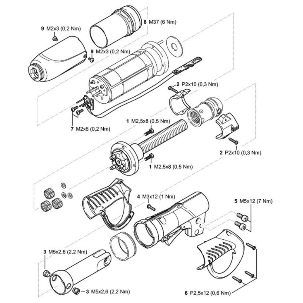 Sơ đồ Momen siết Stihl ASA 85 2 asa85 tightening torques assembly