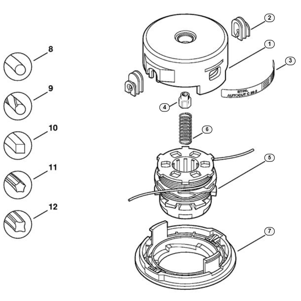 Sơ đồ Đầu Stihl AutoCut C 25-2 2 autocut c 25 2
