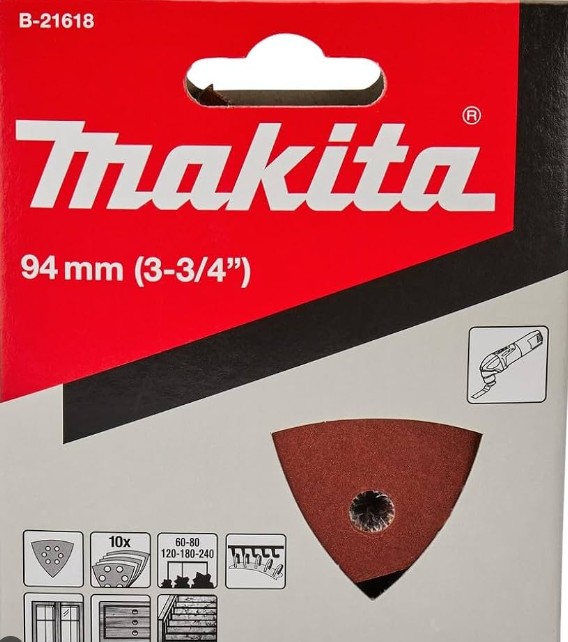 B-21618 Bộ Giấy Chà Nhám Tam Giác (Màu Đỏ) (60,80,120,180,240) 3 b 21618bo giay cha nham tam giac mau do 6080120180240 664