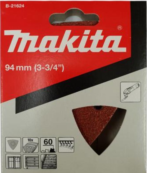 B-21624 Giấy Chà Nhám Tam Giác 60 (Màu Đỏ) 3 b 21624giay cha nham tam giac 60 mau do 301