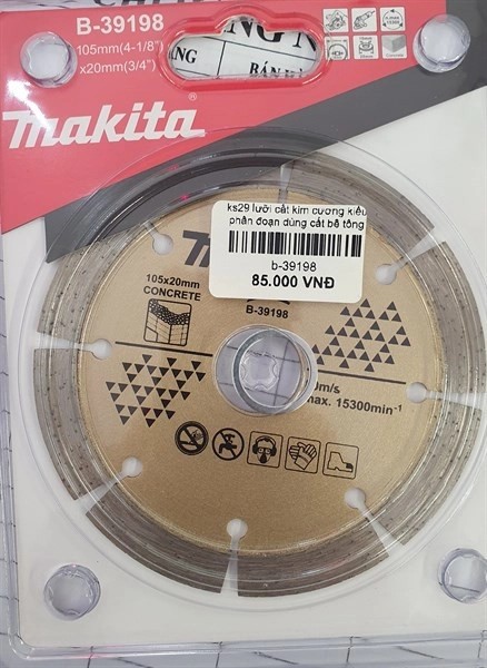 B-39198 Lưỡi Cắt Kim Cương Kiểu Phân Đoạn Dùng Cắt Bê Tông 105mm 3 b 39198luoi cat kim cuong kieu phan doan dung cat be tong 105mm 281