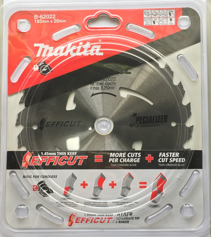 B-62022 Lưỡi Cắt Hợp Kim Efficut 185mm X 20 X 24t