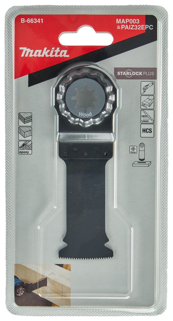 B-66341 Lưỡi Cắt Sâu 32x60mm/gỗ/starlock Plus – MAP003