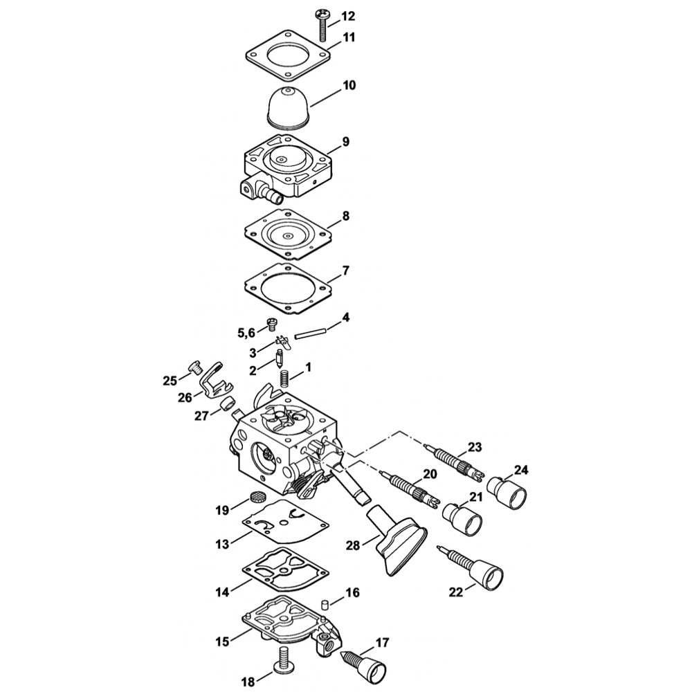 bg66 carburetor c1m s205 c1m s144
