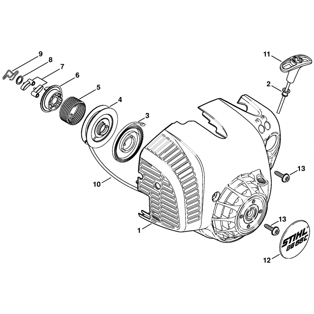 bg66 rewind starter ergostart easy2start