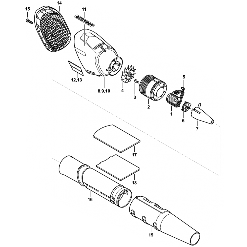 bga100 electric motor blower