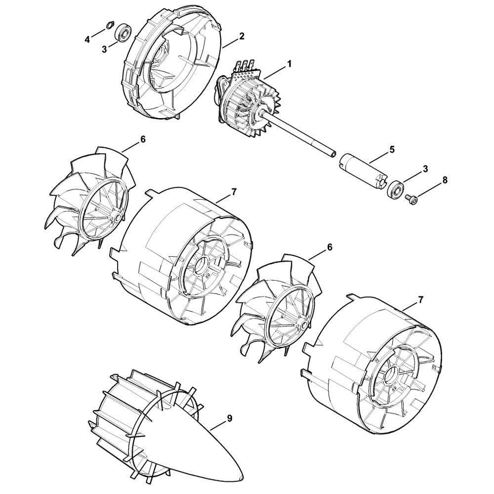 bga85 electric motor blower