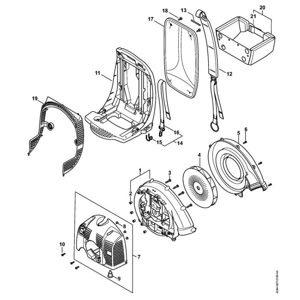 Sơ đồ Vỏ quạt cho Stihl BR 450