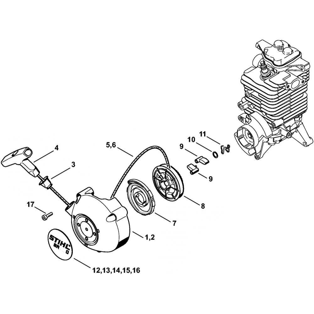 br500 rewind starter