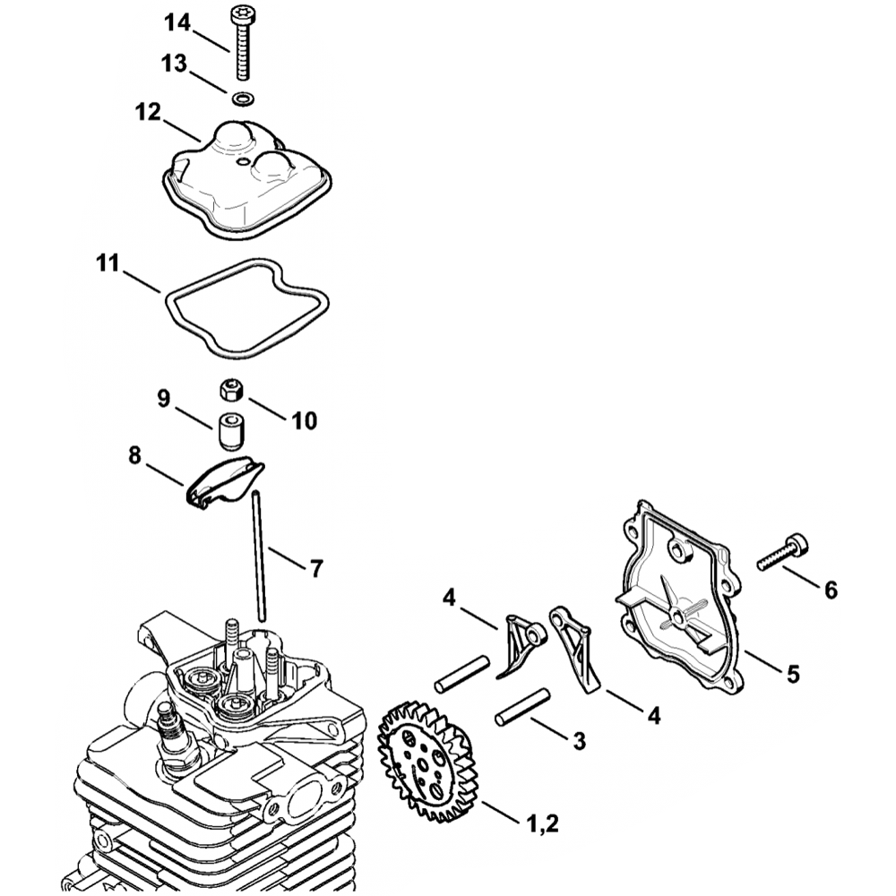 br500 valve timing gear