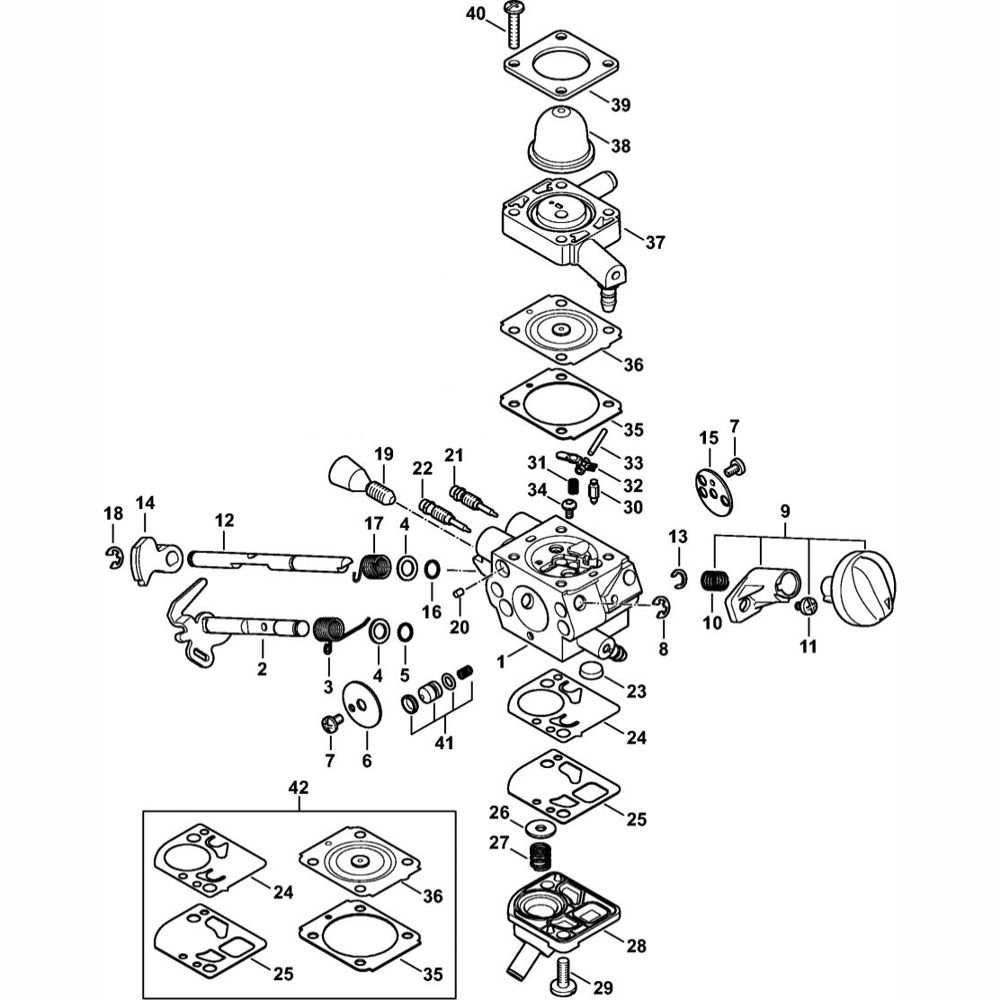 Sơ đồ Bộ chế hòa khí cho Stihl FR131T