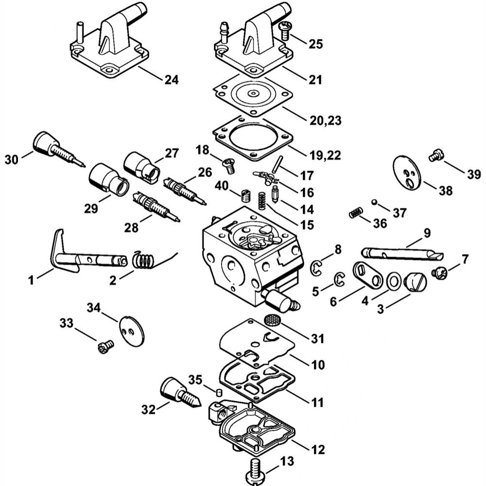 Sơ đồ Bộ chế hòa khí cho Stihl FR350