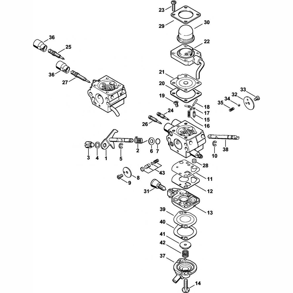 Sơ đồ Bộ chế hòa khí cho Stihl FR130T
