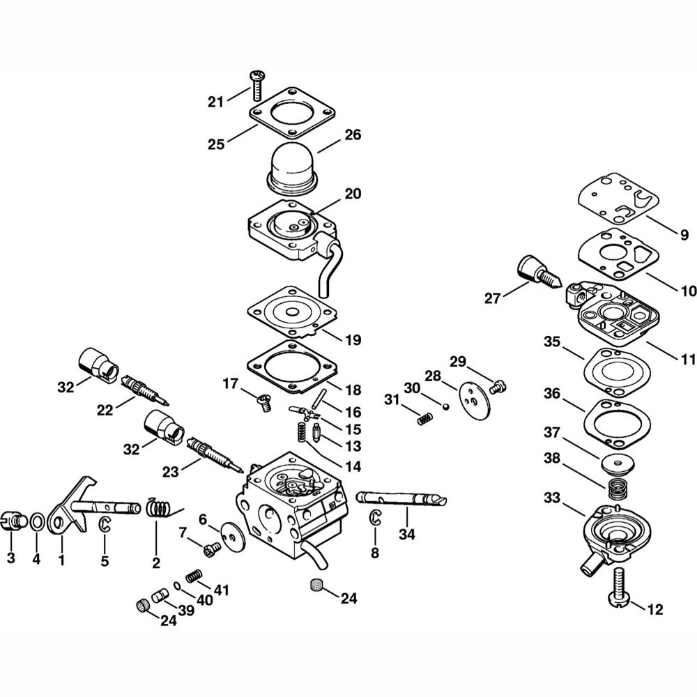 Sơ đồ Bộ chế hòa khí C1Q-S98 cho Stihl FR130T
