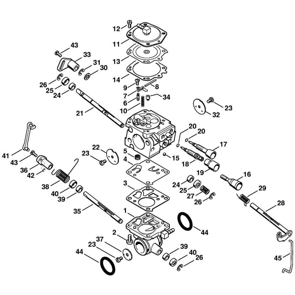 carburetor hs 314 assembly for stihl ts700 disc cutter pre 43.2007 and 21.2011