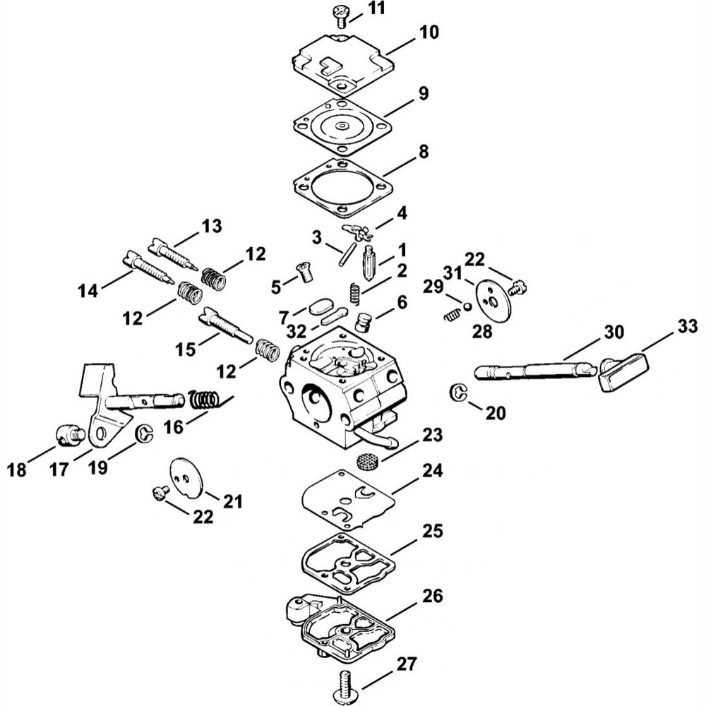 Sơ đồ Bộ chế hòa khí cho Stihl FR106