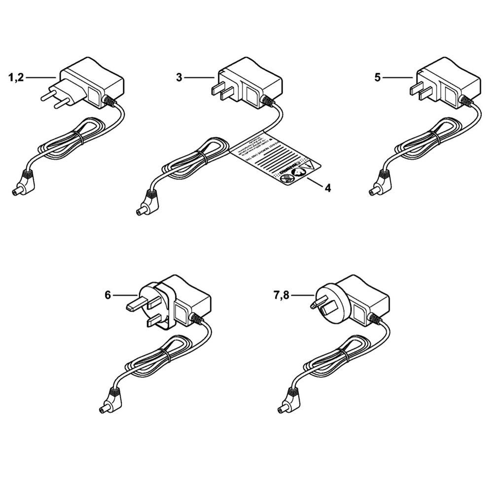 charging cable for stihl fsa45 cordless trimmer