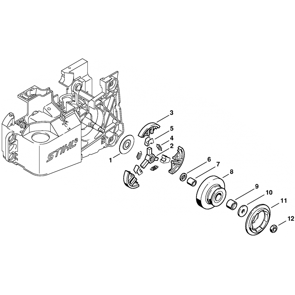 clutch assembly for stihl ts460 disc cutter