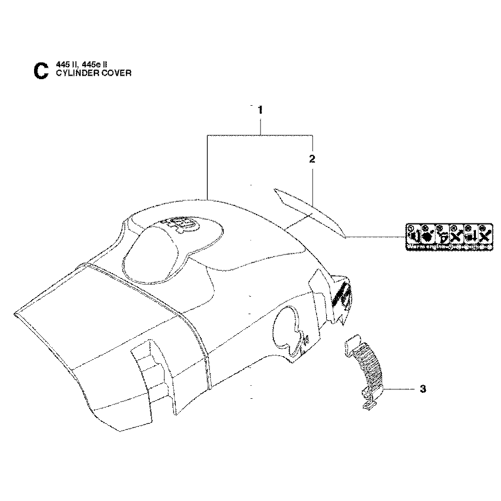 cylinder cover assembly for husqvarna 445eii chainsaw