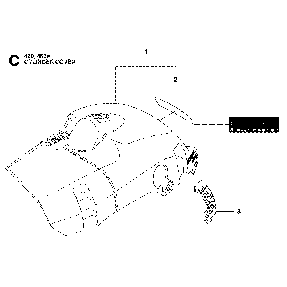 cylinder cover assembly for husqvarna 450 chainsaw