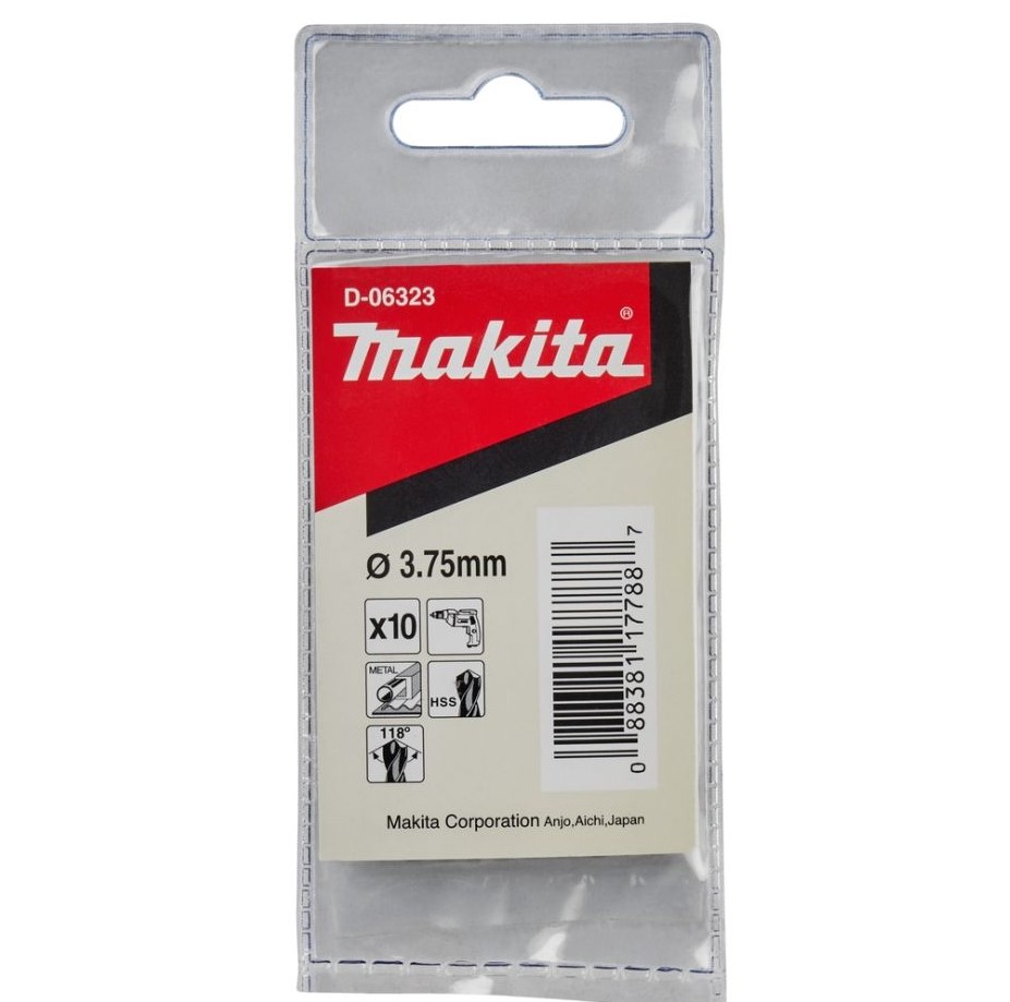 D-06323 Mũi Khoan Kim Loại Hss (10 Pcs) 3.75x70mm 2 d 06323mui khoan kim loai hss 10 pcs 375x70mm 897