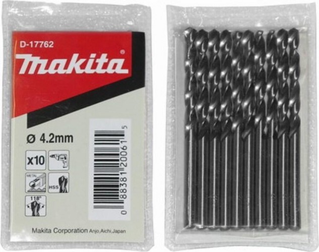 D-17762 Mũi Khoan Kim Loại Hss 10 Cái/Bộ 4.2x75mm 3 d 17762mui khoan kim loai hss 10 caibo 42x75mm 565